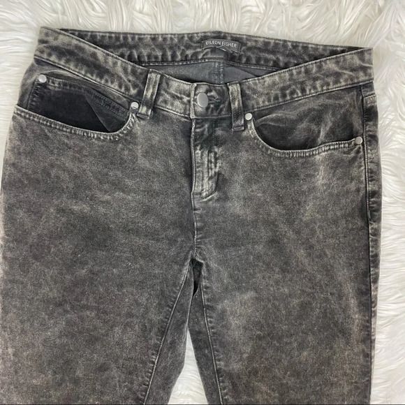 Eileen Fisher Acid Wash Velvet Skinny Pants Casual Women’s Minimalist 4 - Picture 6 of 11